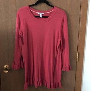 Isaac Mizrahi Live! 3/4 Sleeve Peplum Sweater